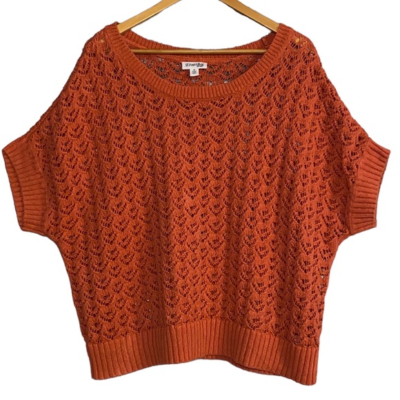 St. John's Bay Sweaters - St. John's Bay Coral Open Knit Crochet Sweater Coverup